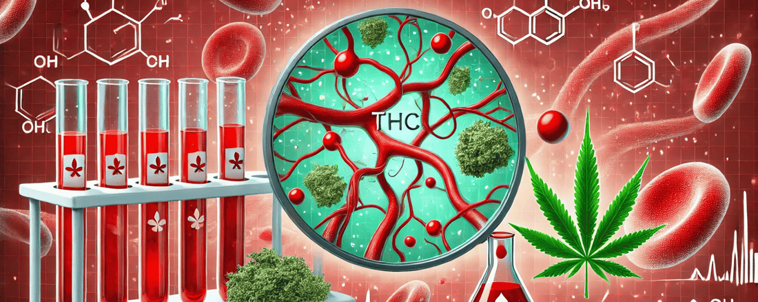 How long does the THC molecule remain in the blood?